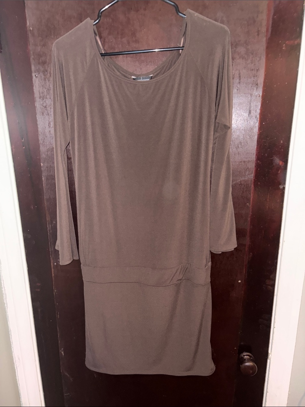 Women's Long Sleeve Brown Dress